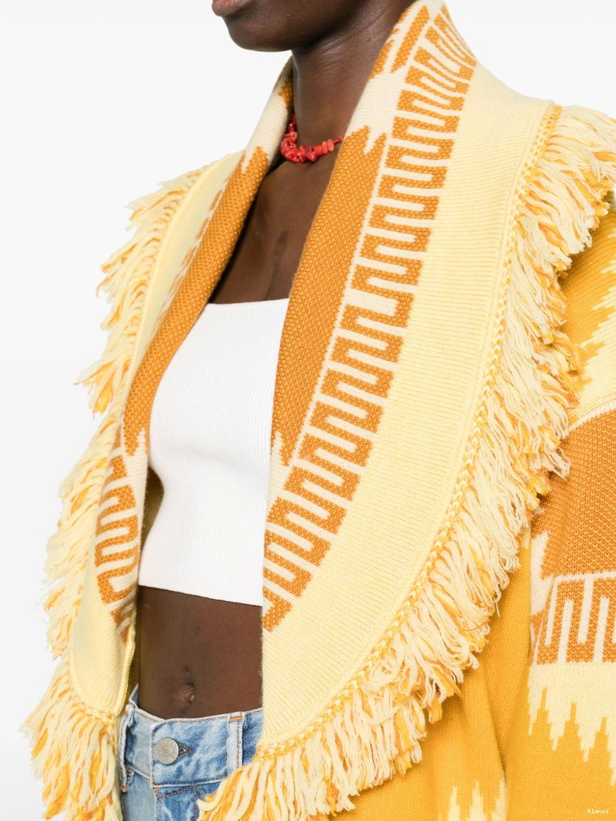 Affordable virgin cardi-coat Alanui wool Women Icon-jacquard 0324